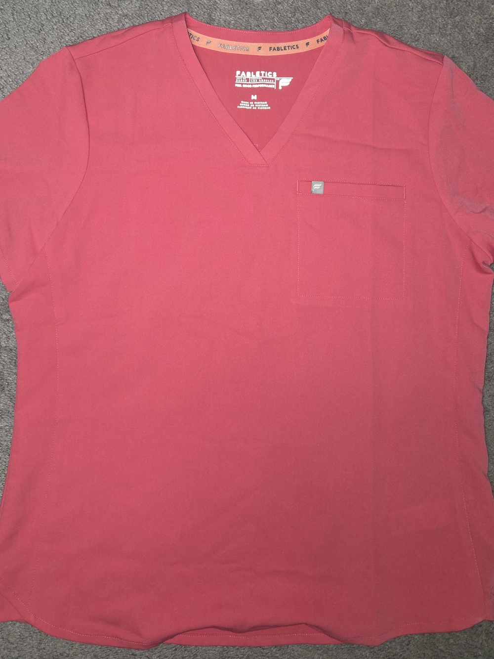 Fabletics Women’s Scrub Top Shirt in Pink - Picture 2 of 5